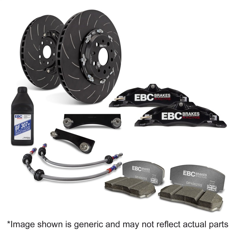 EBC Racing 03-12 Mazda RX-8 Black Apollo-4 Calipers 330mm Rotors Front Big Brake Kit