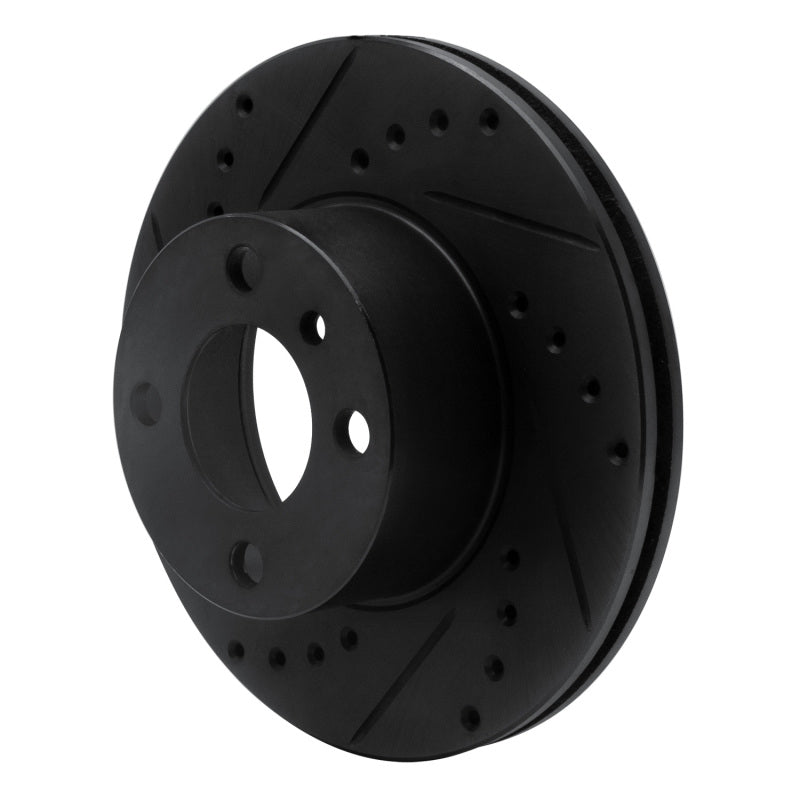 R1 76-77 BMW 320I (USA/Canada) Front Left Drilled & Slotted Black Brake Rotor