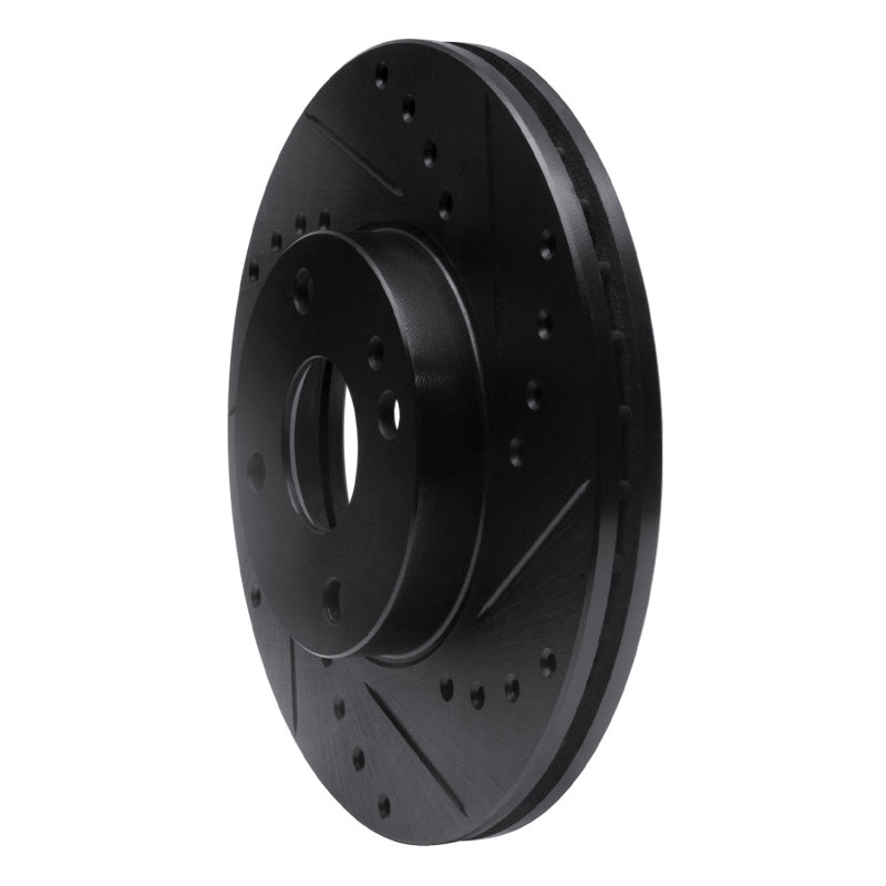 R1 90-03 Ford Escort Front Right Drilled & Slotted Black Brake Rotor