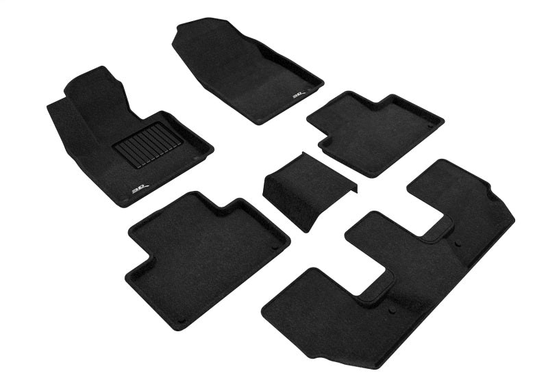 3D MAXpider 15-25 Volvo X90 (T5/B5) / XC90 (T6/B6) 7-Seat Elegant 1st 2nd & 3rd Row Floormats - Blk