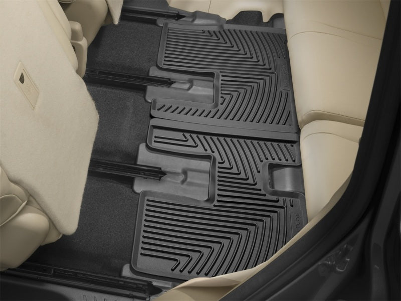 WeatherTech 2014+ Toyota Highlander 3rd Row Rear Rubber Mats - Black