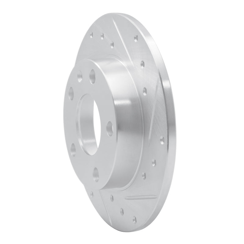 R1 02-06 Audi A4 Quattro Rear Right Drilled & Slotted Silver Brake Rotor