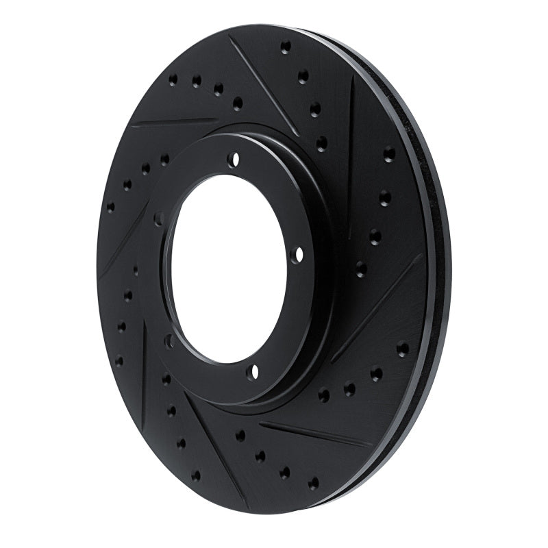 R1 67-88 Porsche 911 Front Right Drilled & Slotted Black Brake Rotor
