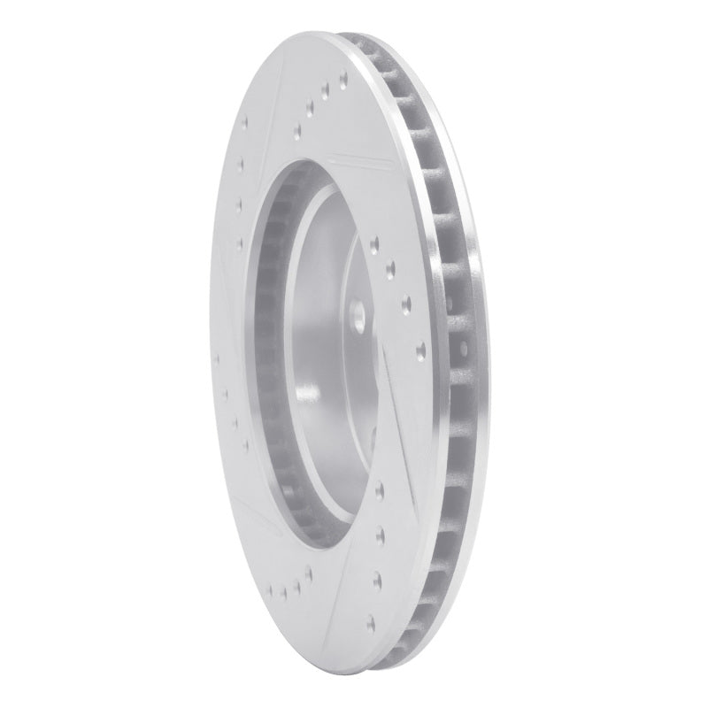 R1 04-09 Toyota Prius Front Right Drilled & Slotted Silver Brake Rotor