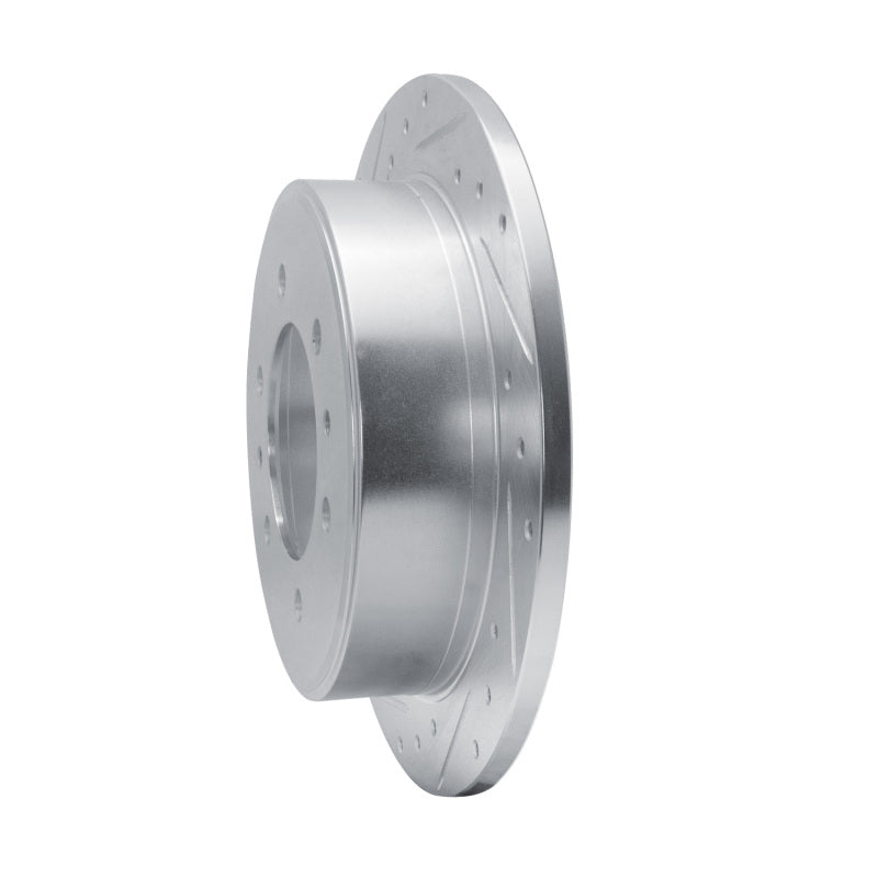 R1 06-10 Hummer H3T Rear Left Drilled & Slotted Silver Brake Rotor