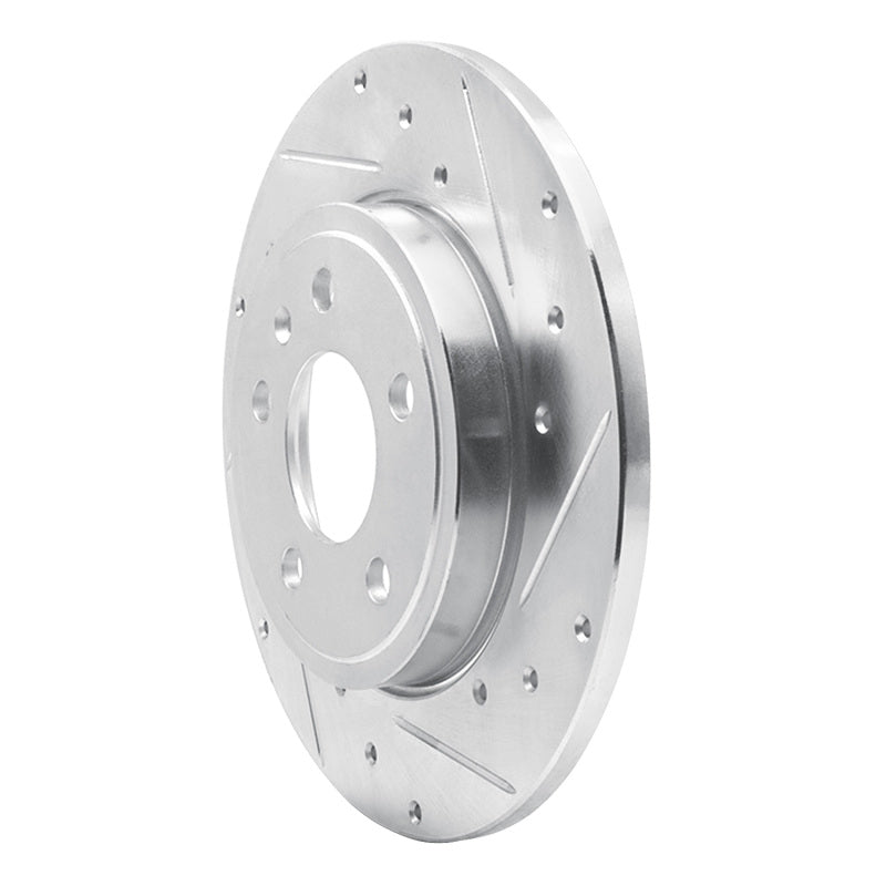 R1 00-09 Audi A4 (USA/Canada) Rear Right Drilled & Slotted Silver Brake Rotor