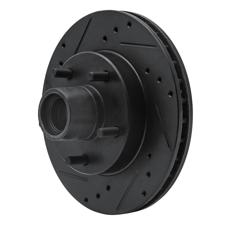 R1 1982-1995 Buick Regal Front Left Drilled & Slotted Black Brake Rotor