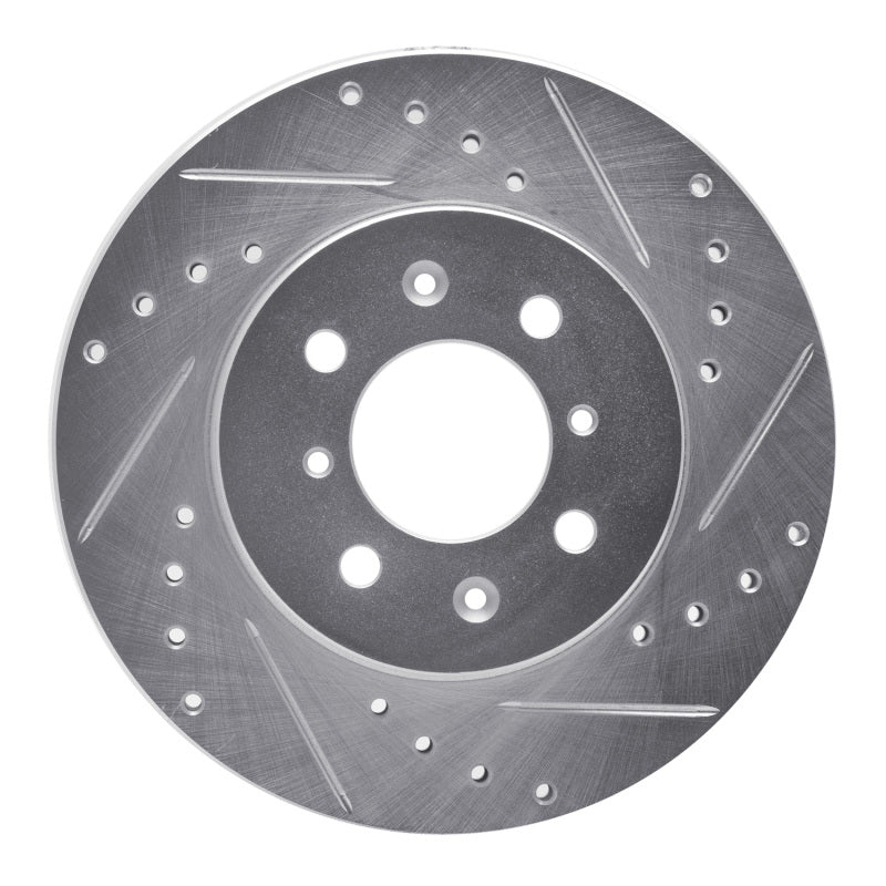 R1 84-85 Toyota Van Front Right Drilled & Slotted Silver Brake Rotor