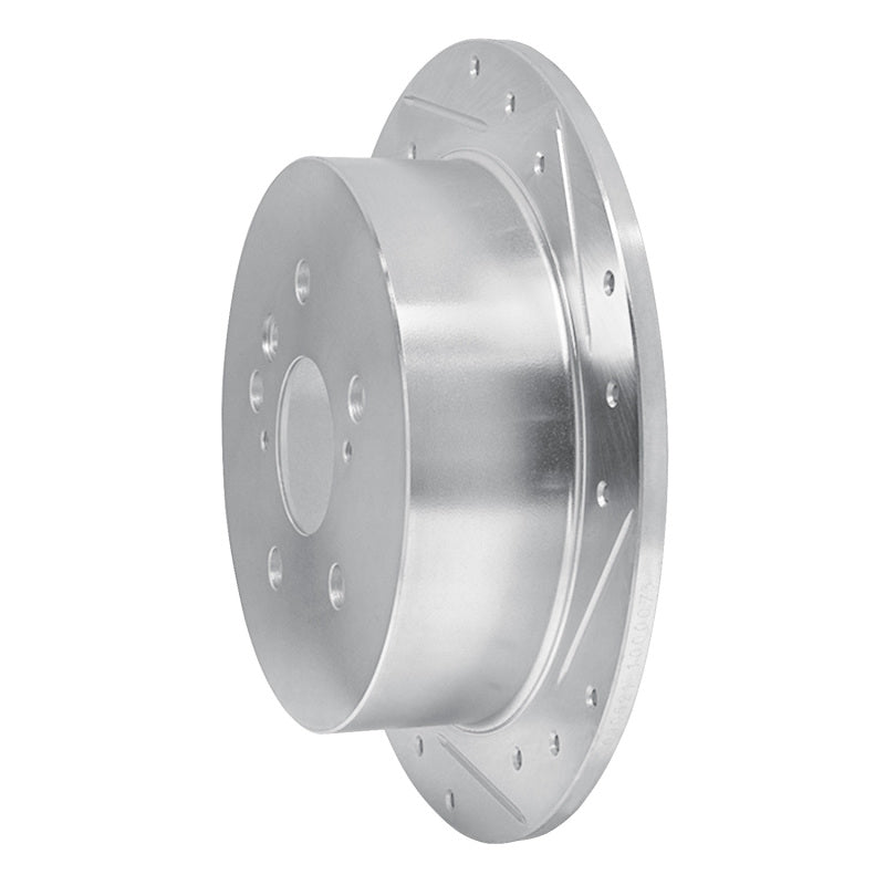 R1 04-09 Lexus RX350 Rear Right Drilled & Slotted Silver Brake Rotor