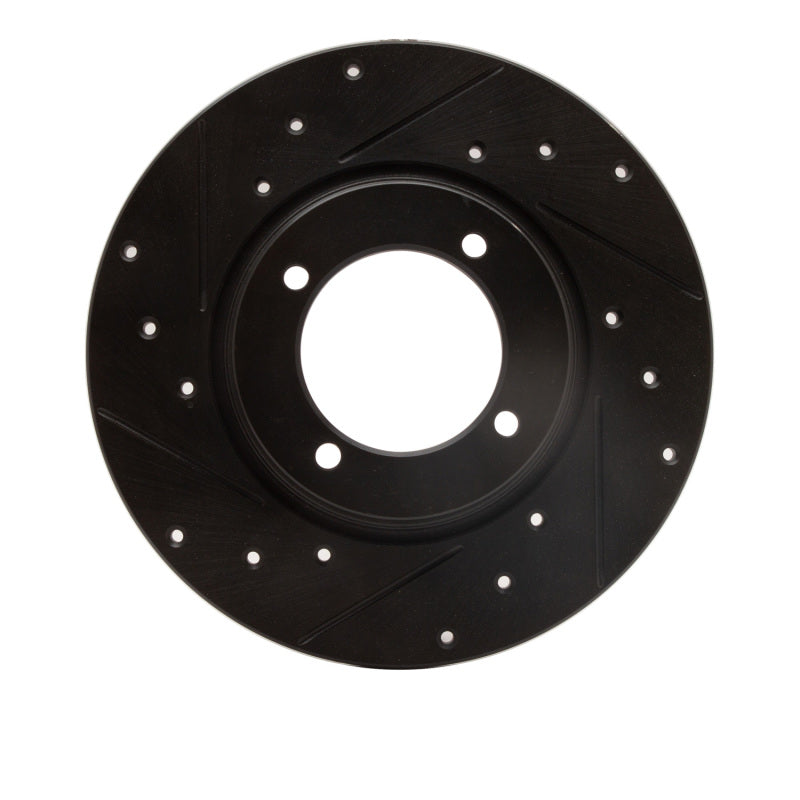 R1 74-84 Ford COURIER (USA/Canada) Front Left Drilled & Slotted Black Brake Rotor