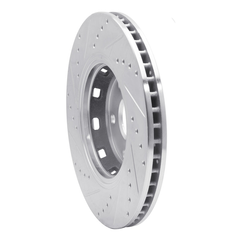 R1 09-15 Toyota Venza Front Right Drilled & Slotted Silver Brake Rotor