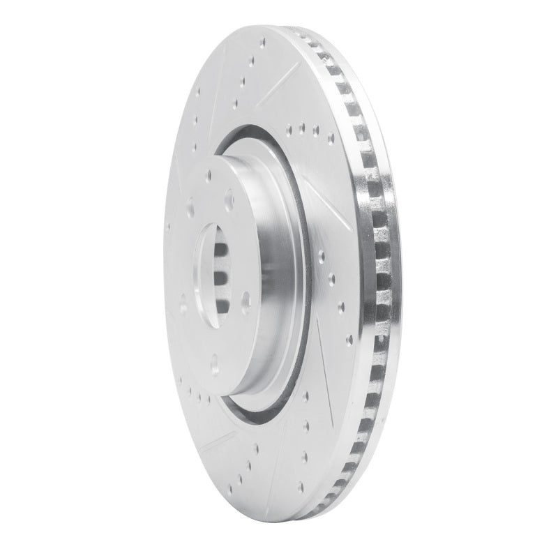 R1 16-25 Mazda CX-5 Front Left Drilled & Slotted Silver Brake Rotor
