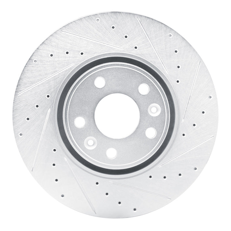 R1 10-17 Renault SAFRANE (Mexico) Front Right Drilled & Slotted Silver Brake Rotor