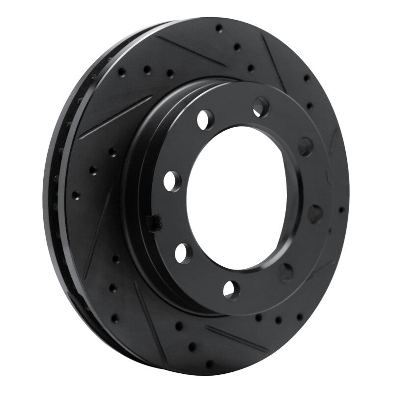 R1 77-93 Chevrolet V30 & V3500 Pickup Front Right Drilled & Slotted Black Brake Rotor