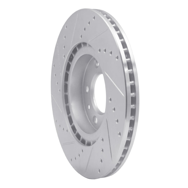 R1 04-08 Mazda RX-8 Front Right Drilled & Slotted Silver Brake Rotor