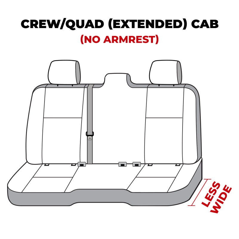 Covercraft 19-24 Dodge Ram Polycotton SeatSaver Custom Second Row Seat Covers - Charcoal