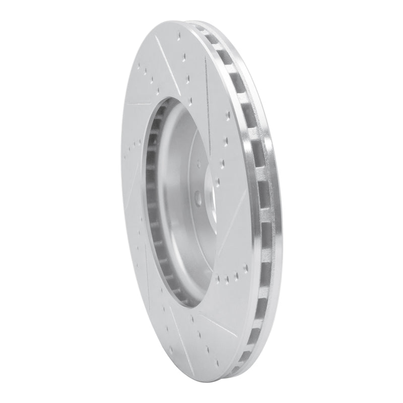 R1 08-25 Audi A4 Quattro Front Left Drilled & Slotted Silver Brake Rotor