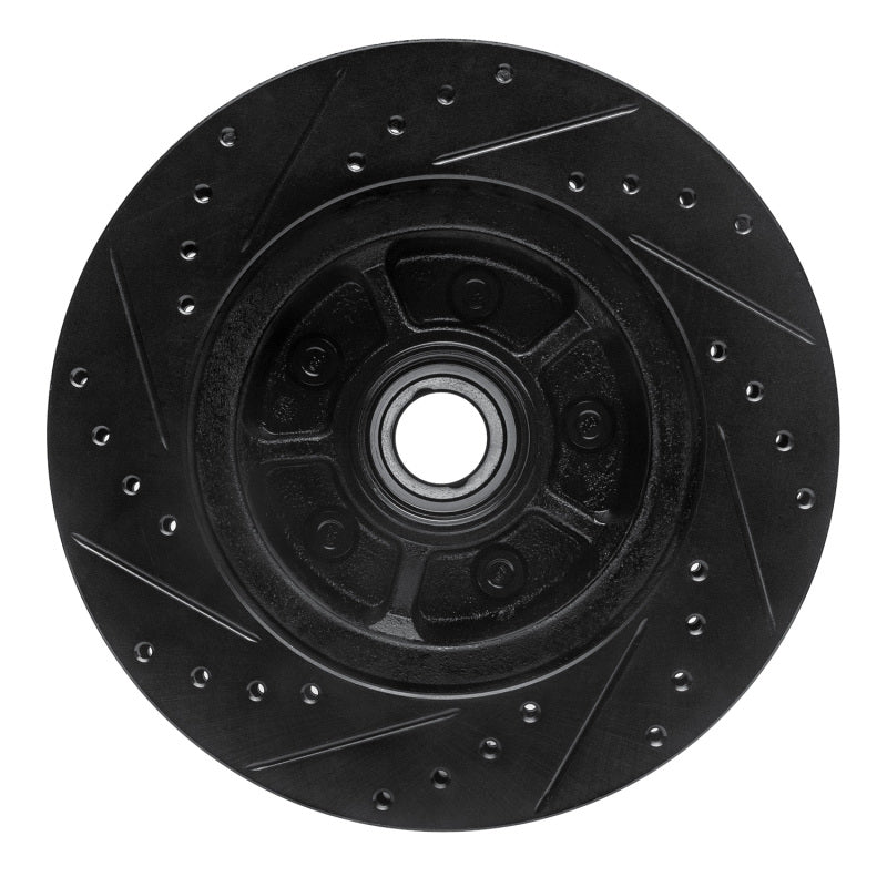 R1 68-73 Ford Mustang Front Right Drilled & Slotted Black Brake Rotor