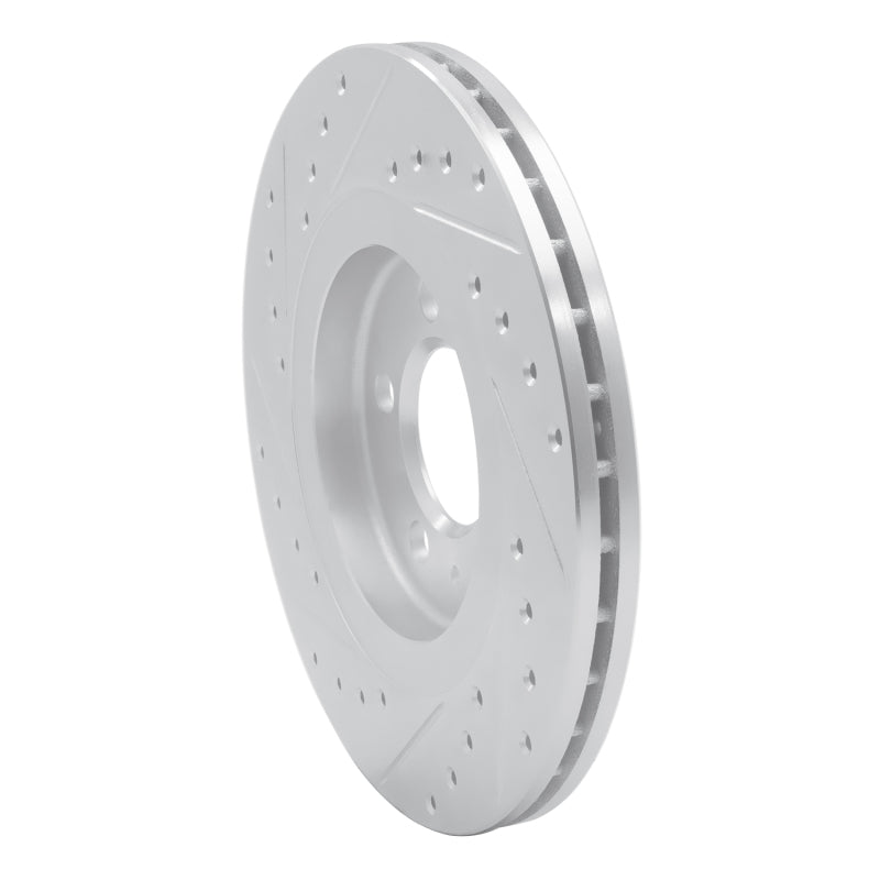 R1 92-95 Volkswagen Jetta Sedan Front Right Drilled & Slotted Silver Brake Rotor