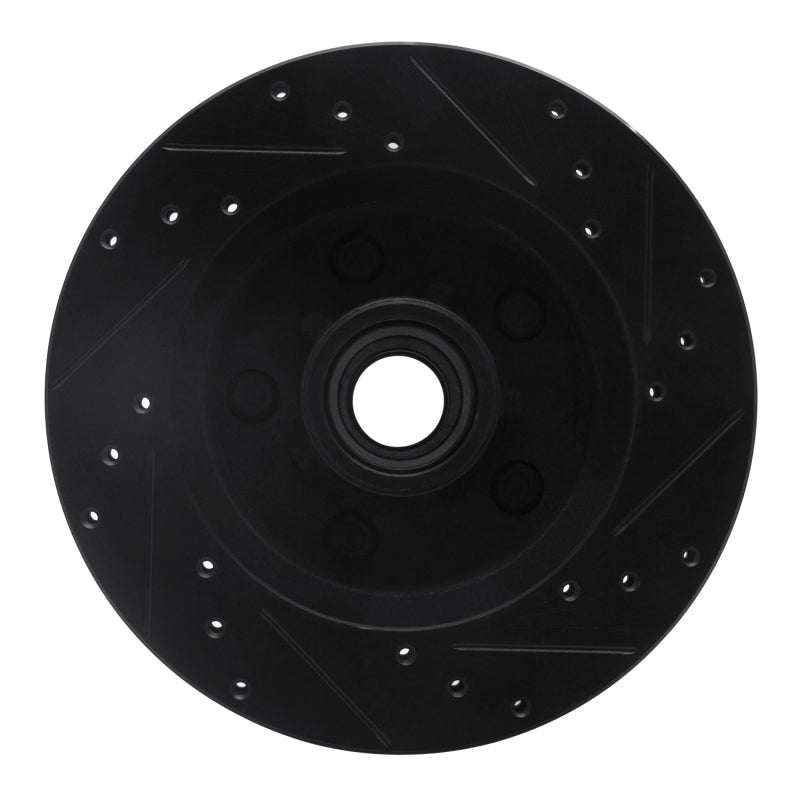 R1 88-94 Chevrolet C1500 Front Left Drilled & Slotted Black Brake Rotor