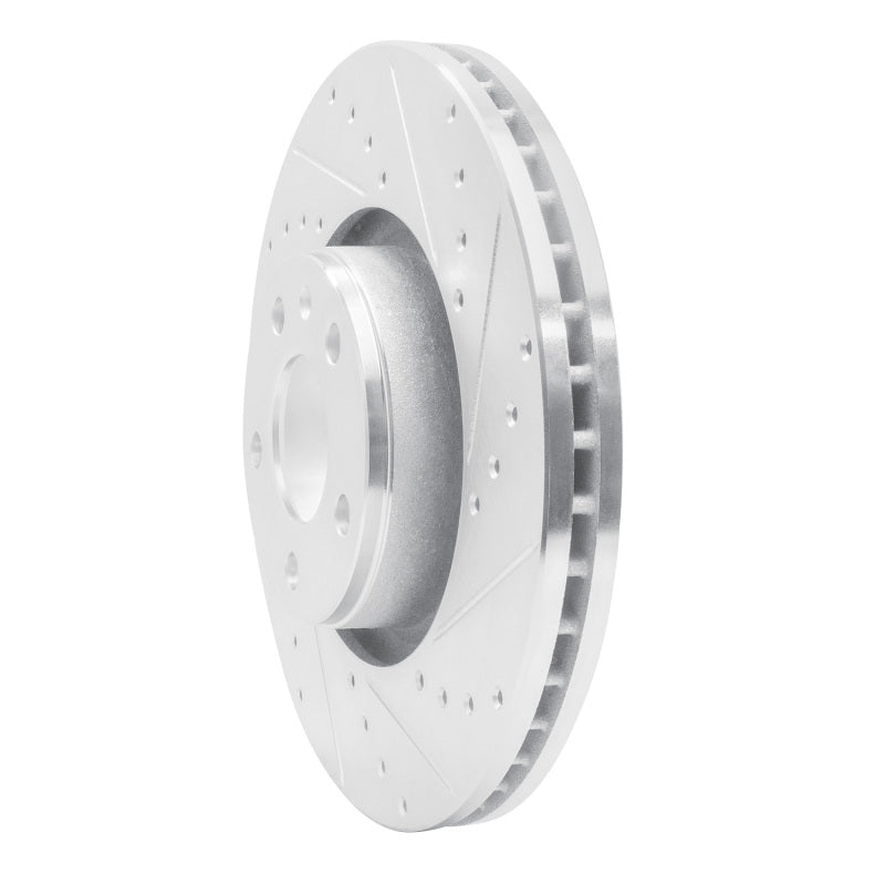 R1 05-11 Audi A6 Quattro Front Right Drilled & Slotted Silver Brake Rotor