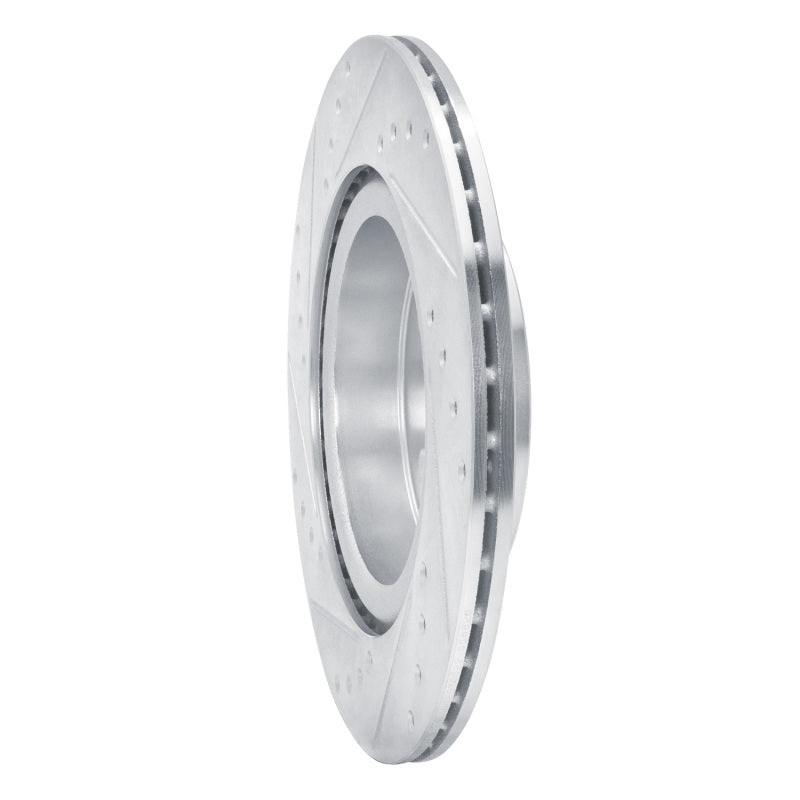 R1 19-24 Infiniti QX50 Rear Right Drilled & Slotted Silver Brake Rotor