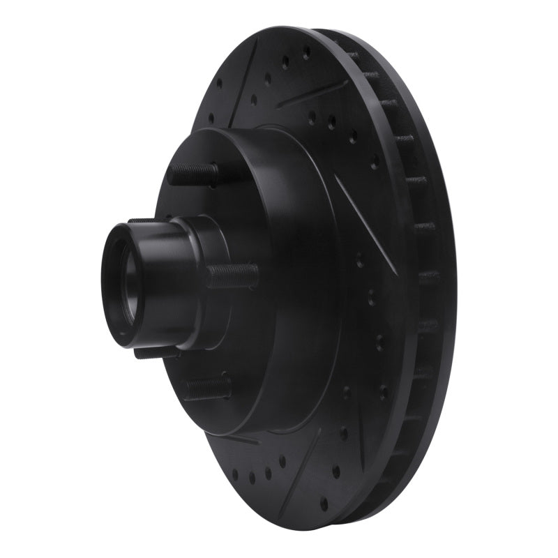 R1 69-96 Buick Riviera Front Left Drilled & Slotted Black Brake Rotor