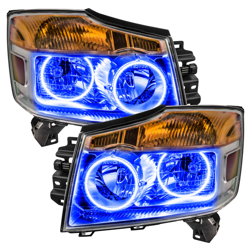 Oracle 04-07 Nissan Titan LED Headlight Halo Kit - Blue