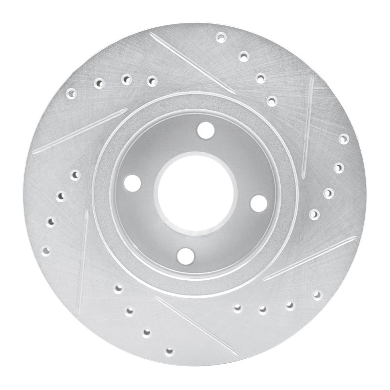 R1 98-04 Ford CONTOUR Front Left Drilled & Slotted Silver Brake Rotor