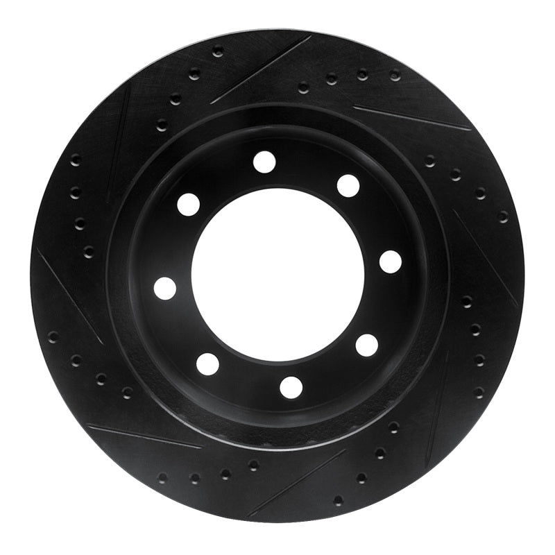 R1 99-99 Ford F-250 4WD (Super Duty) Front Right Drilled & Slotted Black Brake Rotor