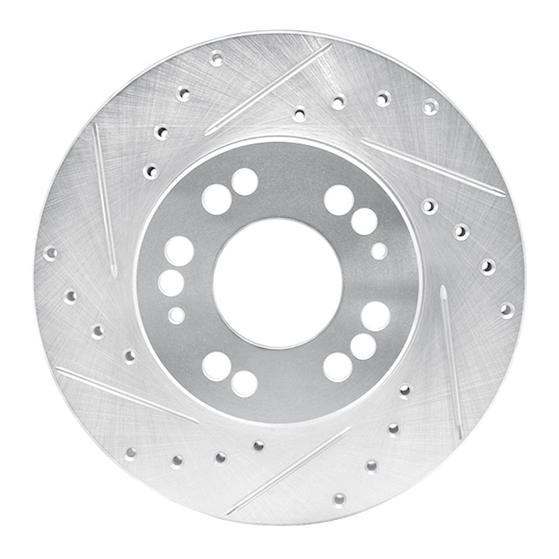 R1 1991-2004 Dodge STEALTH Front Left Drilled & Slotted Silver Brake Rotor