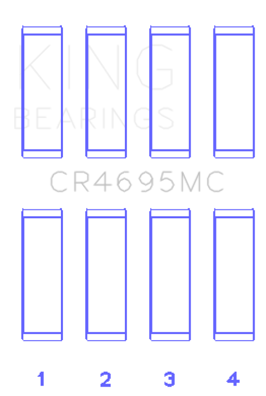 King Engine Bearings Ford Ecoboost 2.0L / 2.3L (Size 0.25) Connecting Rod Bearing Set