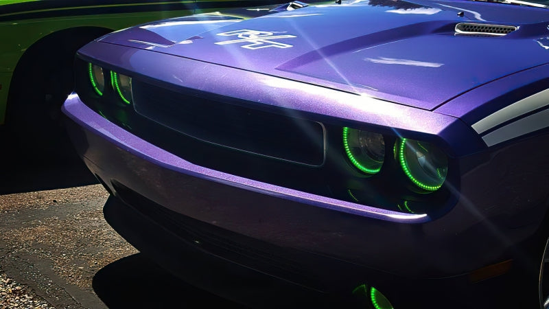 Oracle 08-14 Dodge Challenger LED Projector Headlight Halo Kit - Green