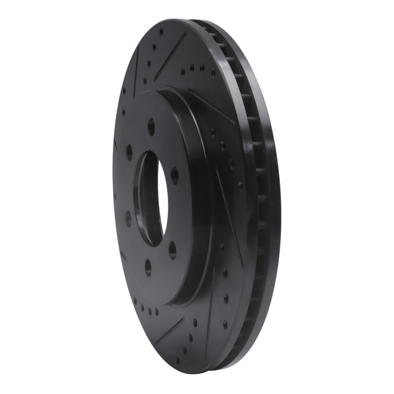 R1 02-06 Ford Expedition Front Left Drilled & Slotted Black Brake Rotor