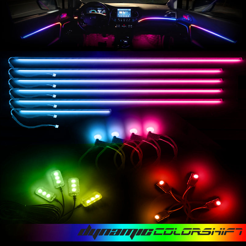 Oracle Lighting Dynamic Colorshift 18 Piece Universal Full LED Interior Dash Board Kit