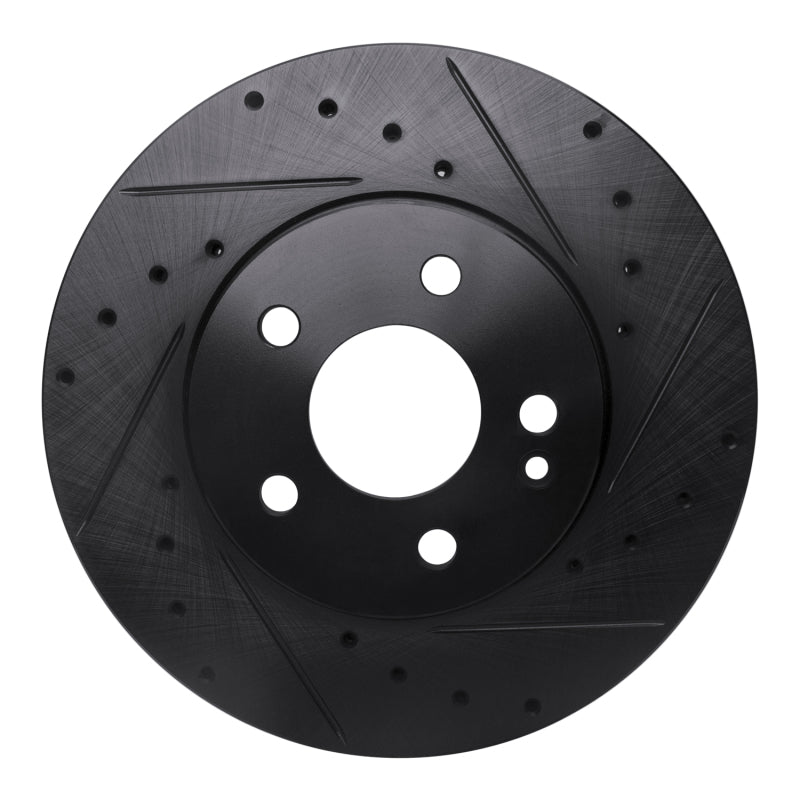 R1 16-23 Mercedes-Benz Metris Front Right Drilled & Slotted Black Brake Rotor