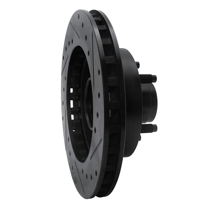 R1 95-97 Ford Ranger (USA/Canada) Front Left Drilled & Slotted Black Brake Rotor
