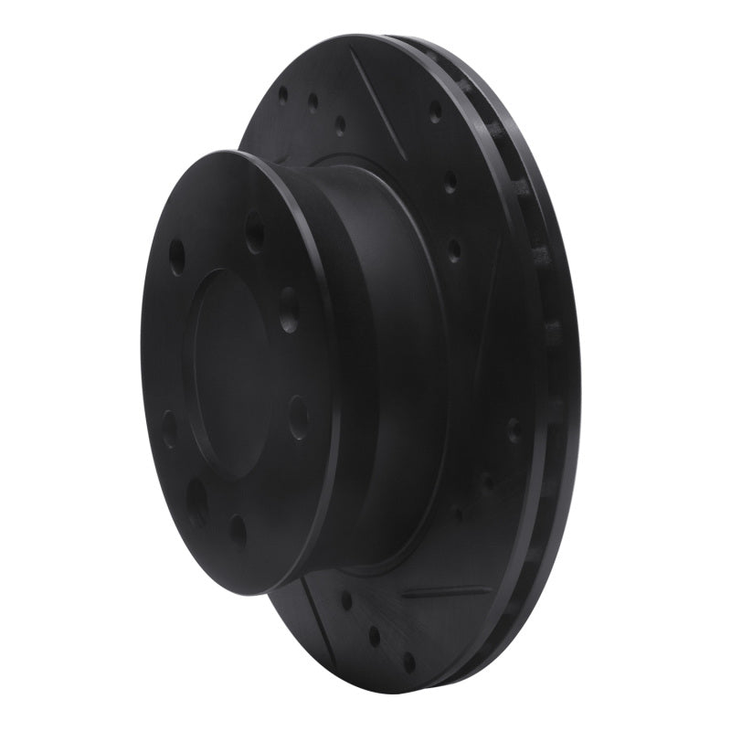 R1 02-06 Dodge Sprinter 2500 Front Right Drilled & Slotted Black Brake Rotor
