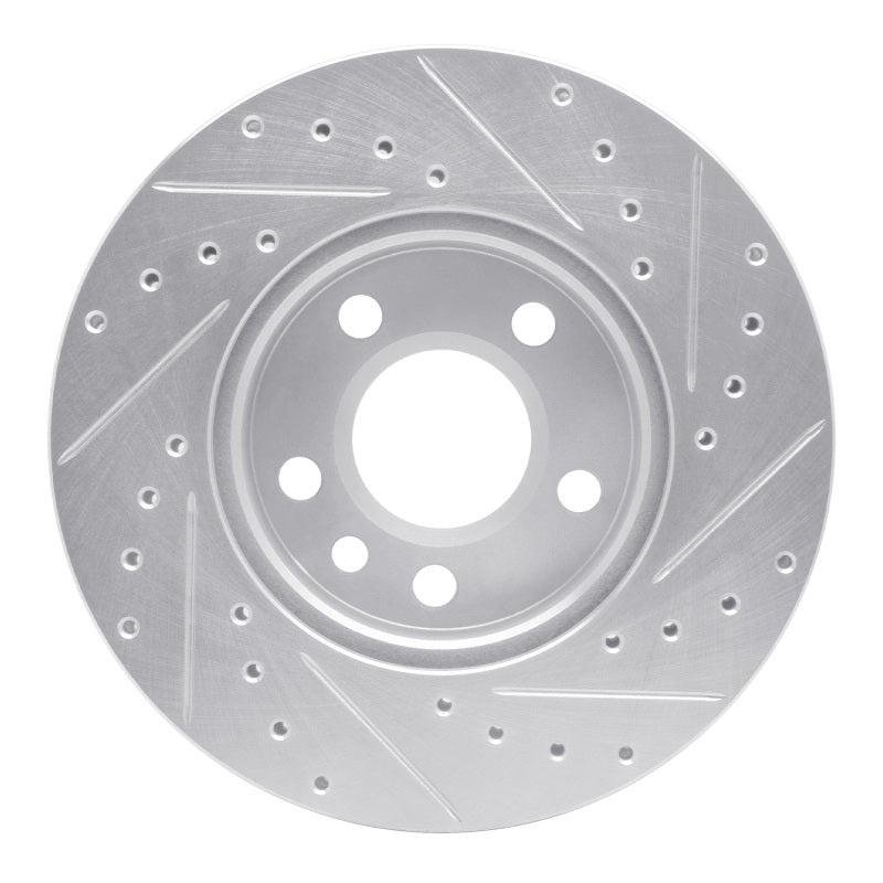 R1 96-00 Volkswagen EuroVan Front Left Drilled & Slotted Silver Brake Rotor