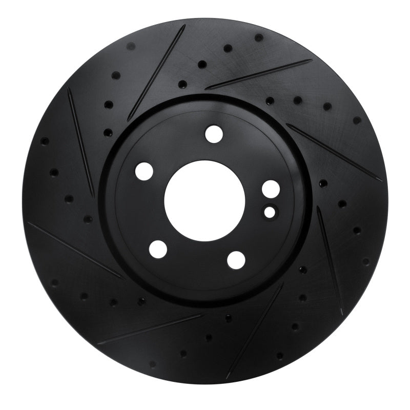 R1 19-26 Mercedes-Benz A220 Front Left Drilled & Slotted Black Brake Rotor