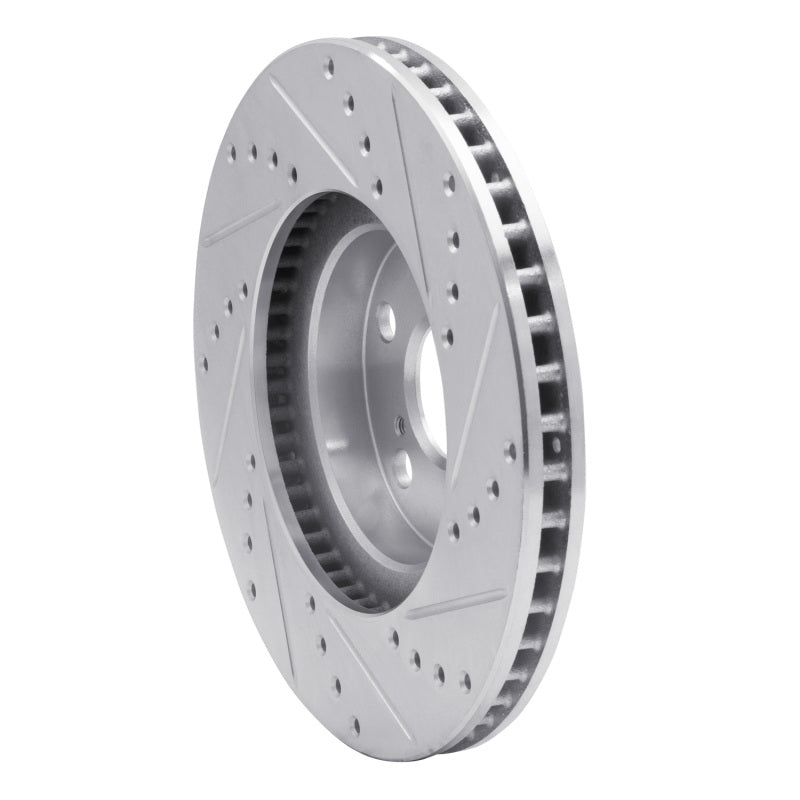 R1 00-10 Pontiac Vibe Front Left Drilled & Slotted Silver Brake Rotor