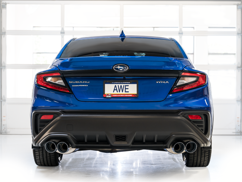 AWE Tuning 22-25 Subaru VB WRX Track Edition Axle-Back Exhaust - Chrome Silver Tips