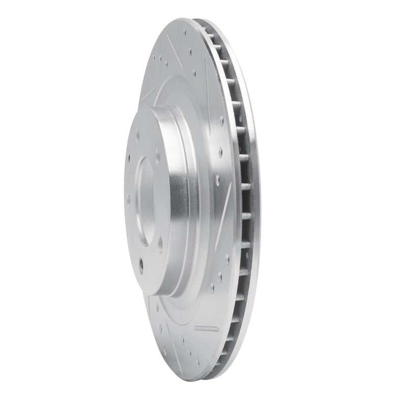 R1 93-95 Mazda RX-7 Rear Right Drilled & Slotted Silver Brake Rotor