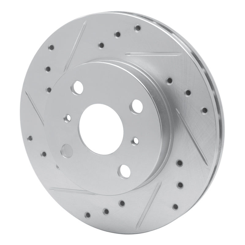 R1 90-91 Toyota Celica Front Left Drilled & Slotted Silver Brake Rotor