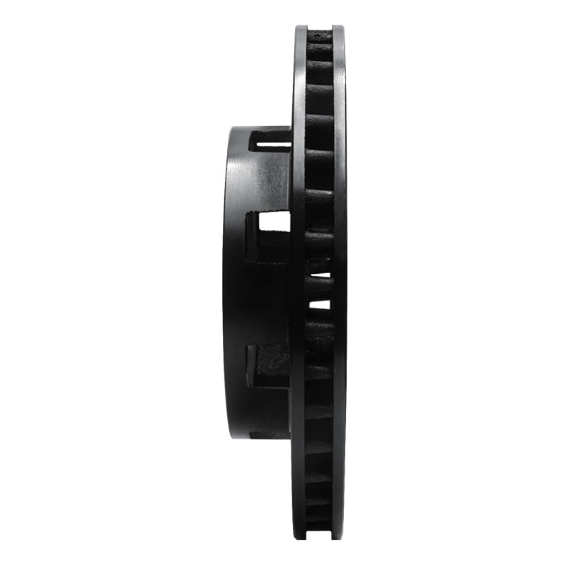 R1 75-93 Dodge W200 Front Right Drilled & Slotted Black Brake Rotor