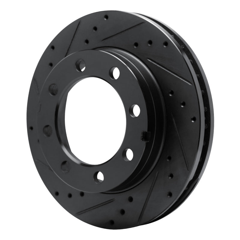 R1 77-93 Chevrolet V30 & V3500 Pickup Front Left Drilled & Slotted Black Brake Rotor