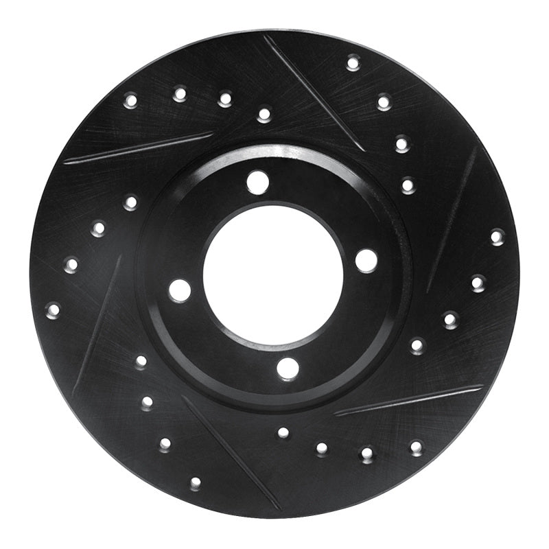 R1 63-86 Ford Cortina Front Right Drilled & Slotted Black Brake Rotor