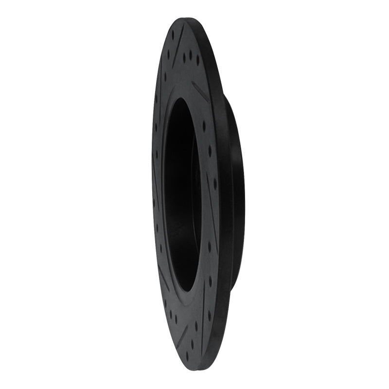 R1 02-04 Ford Focus Rear Right Drilled & Slotted Black Brake Rotor