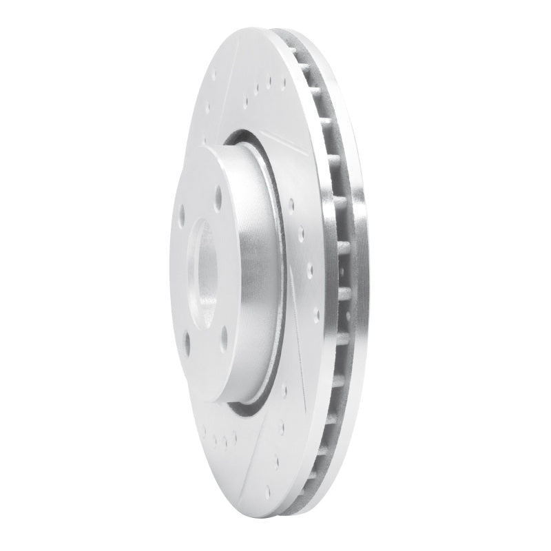 R1 98-04 Ford CONTOUR Front Left Drilled & Slotted Silver Brake Rotor