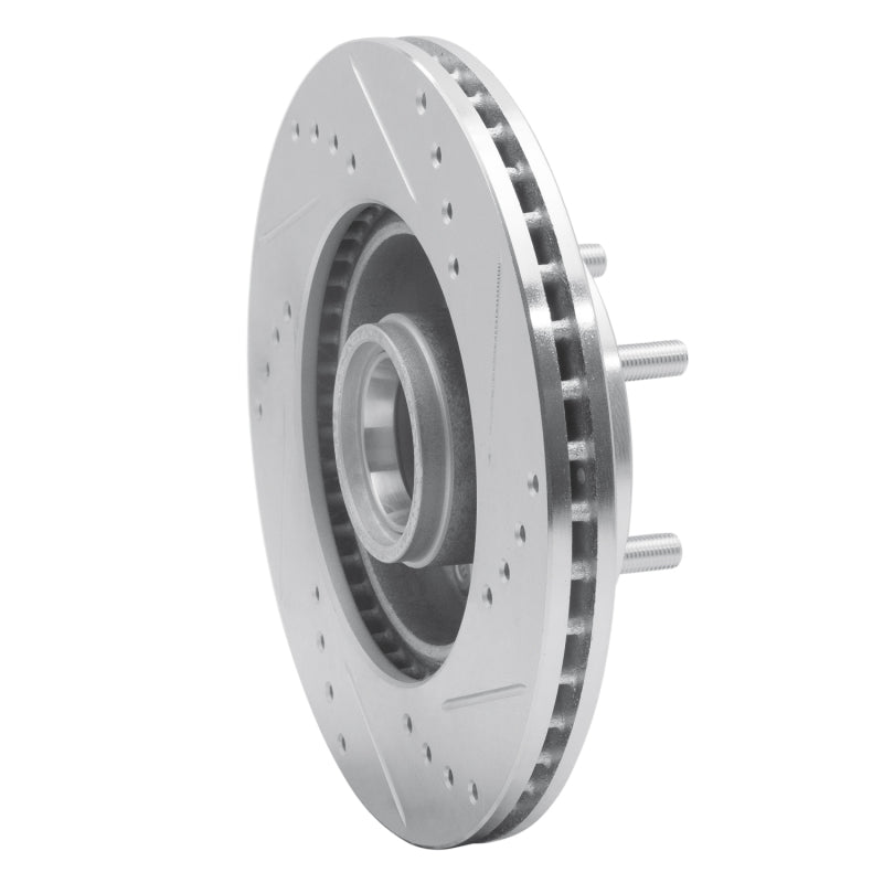 R1 82-87 Volvo 740 Front Left Drilled & Slotted Silver Brake Rotor